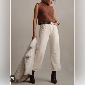 Citizens of Humanity Gaucho Wide Leg Jeans in Off White Cream 29